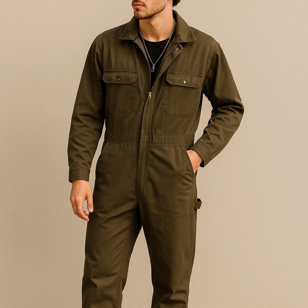 Vintage Carhartt Style Utility Coveralls Made in USA Men's XL